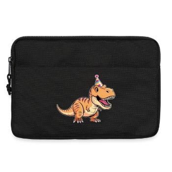 T-Rex Party Dino mit Partyhut - Laptoptasche 13" - Schwarz - Vorne
