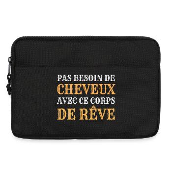 Keine Haare nötig für diesen Traumkörper - Laptoptasche 13" - Schwarz - Vorne