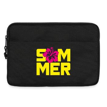 Été Hawaï Fleur Vacances Vacances Flower Power Soleil - Sacoche pour ordinateur portable 13 pouces - noir - Devant