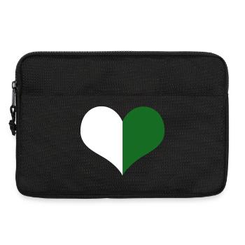 A heart for Saxony white green - Laptop bag 13" - black - Front
