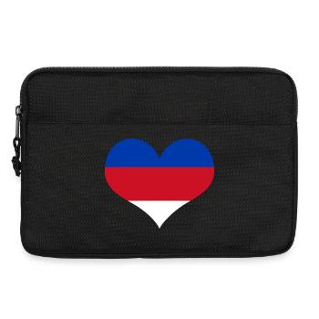 Sorabe Coeur bleu rouge blanc - Haute-Lusace - Sacoche pour ordinateur portable 13 pouces - noir - Devant