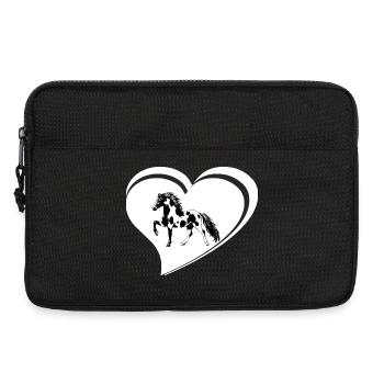 Noble escargot de cheval islandais à Tölt dames filles - Sacoche pour ordinateur portable 13 pouces - noir - Devant