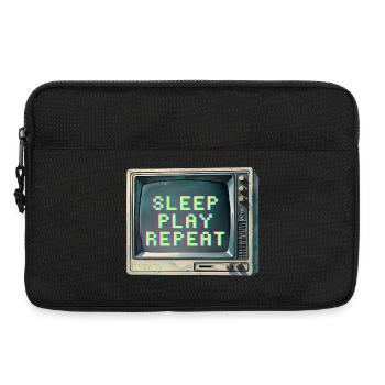 Design de téléviseur inspiré des jeux rétro - Sacoche pour ordinateur portable 13 pouces - noir - Devant
