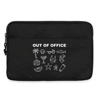 Out of Office (white) / Vacation / Pension - Laptop bag 13" - black - Front