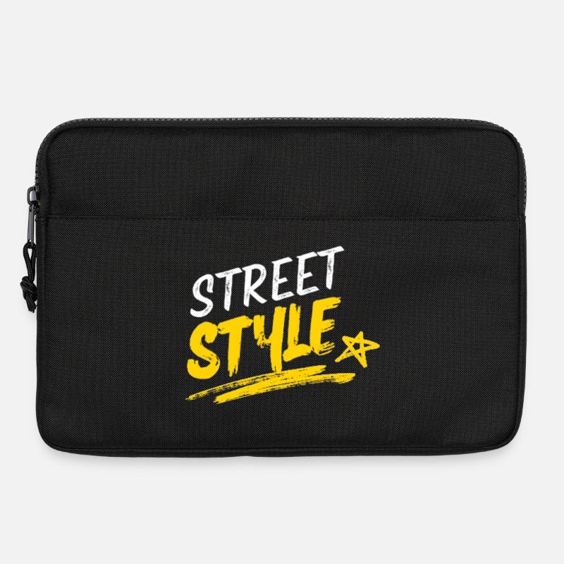 Lebendiges Streetstyle-Typografie-Design - Laptoptasche 13" - Schwarz