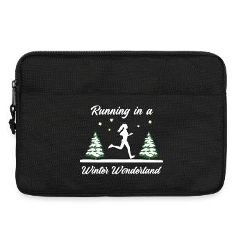 Laufen im Winterwunderland (Frau) - Laptoptasche 13" - Schwarz - Vorne