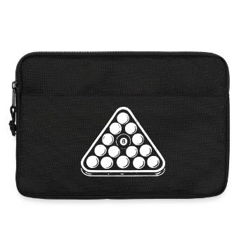 Eight Ball, Billard Rack, Billard Spieler Geschenk - Laptoptasche 13" - Schwarz - Vorne
