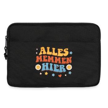 Malle ALLES MEMMEN HIER Retro Lustig - Laptoptasche 13" - Schwarz - Vorne