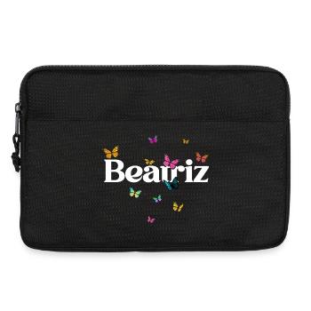 Beau prénom de fille BEATRIZ avec des papillons - Sacoche pour ordinateur portable 13 pouces - noir - Devant