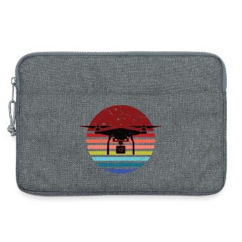 Vintage drone - Laptop bag 13" - heather grey - Front