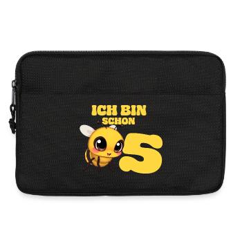 5. Geburtstag Biene Kinder Kindergeburtstag  - Laptoptasche 13" - Schwarz - Vorne