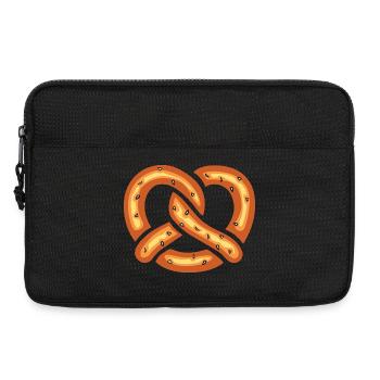 Lustige Brezel Cartoon Illustration - Laptoptasche 13" - Schwarz - Vorne