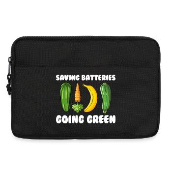 Batterien sparen Umweltfreundlich werden Freche Fr - Laptoptasche 13" - Schwarz - Vorne