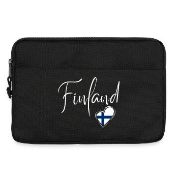 Ich liebe Finnland, hergestellt in Finnland - Laptoptasche 13" - Schwarz - Vorne