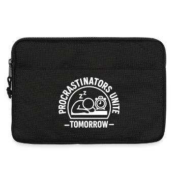 Procrastinators Unite – Tomorrow - Laptoptasche 13" - Schwarz - Vorne