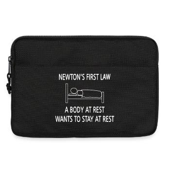 Newtons erstes Gesetz Bettruhe-Grafik - Laptoptasche 13" - Schwarz - Vorne