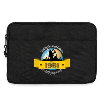 44. Geburtstag Rocking the crowd since 10/1981 - Laptoptasche 13" - Schwarz - Vorne