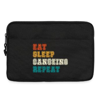 Eat Sleep Canoeing Repeat Color Block - Laptop bag 13" - black - Front