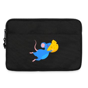 Happy Blue Mouse & Yellow Cheese - Laptop bag 13" - black - Front