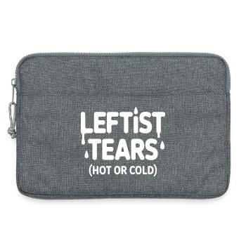 Funny Republican Conservative Humor Leftist Tears - Laptop bag 13" - heather grey - Front