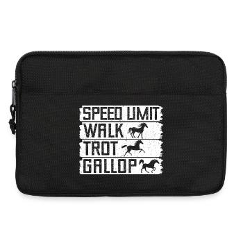 Horseback Riding Walk Trot Gallop Horse Rider - Laptoptasche 13" - Schwarz - Vorne