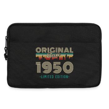 1950 Vintage Rétro Cadeau D’anniversaire - Sacoche pour ordinateur portable 13 pouces - noir - Devant