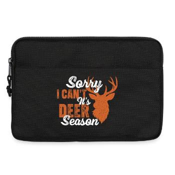 Sorry I Can't It's Deer Season Funny Hunter - Laptop bag 13" - black - Front