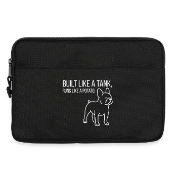 Kurze Nase, große Klappe – Französische Bulldogge - Laptoptasche 13" - Schwarz - Vorne
