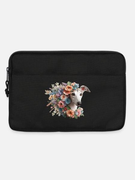 Blumen Galgoherz Nr2 - Laptoptasche 13" - Schwarz
