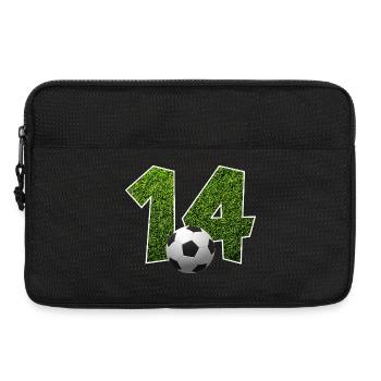 NR. 14 NUMMER 14 FUßBALL 14. GEBURTSTAG - Laptoptasche 13" - Schwarz - Vorne