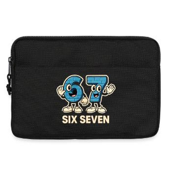 Sechs Sieben Meme Lustig 6 7 Geschenkidee - Laptoptasche 13" - Schwarz - Vorne