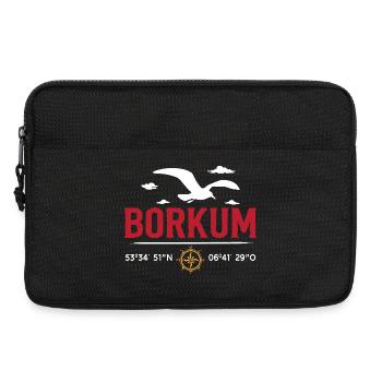 Nordsee Urlaub BORKUM INSEL Borkumer Lustiges - Laptoptasche 13" - Schwarz - Vorne
