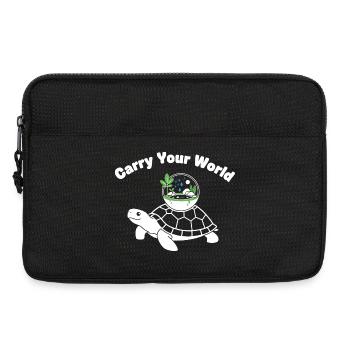 Glasdom Schildkröte Welt im Panzer - Laptoptasche 13" - Schwarz - Vorne