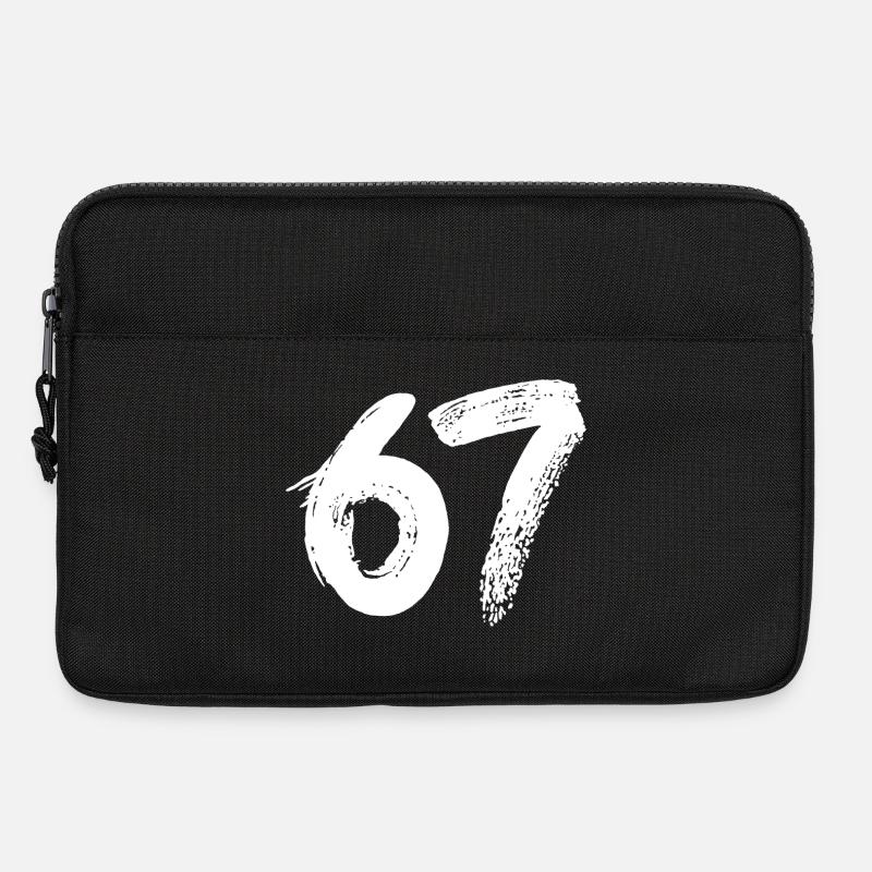 67 Weiße Farbe - Laptoptasche 13" - Schwarz