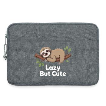 Lazy But Cute – Kawaii Faultier - Laptoptasche 13" - Grau meliert - Vorne