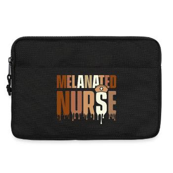 Infirmière mélanée – HBCU Melanin Pride - Sacoche pour ordinateur portable 13 pouces - noir - Devant