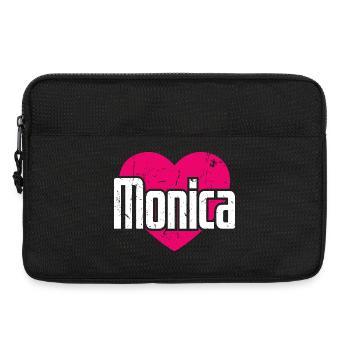 I Love Monica Pink Heart I Love Monica - Laptop bag 13" - black - Front