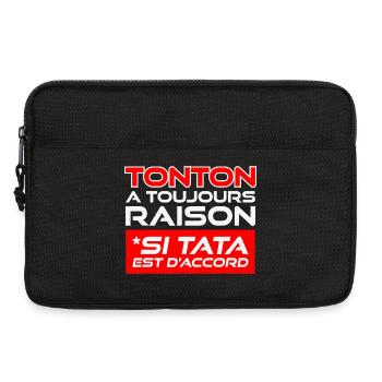 Uncle always right if auntie agrees - Laptop bag 13" - black - Front