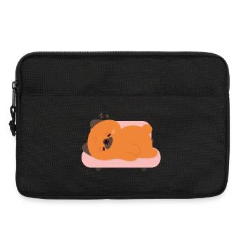 Chiot berger allemand fatigué sur canapé rose - Sacoche pour ordinateur portable 13 pouces - noir - Devant