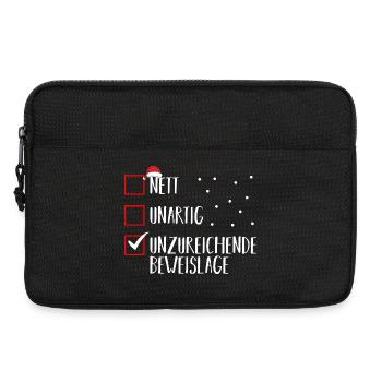 Weihnachtsmann Weihnachtszeit Unartig Weihnachts - Laptoptasche 13" - Schwarz - Vorne