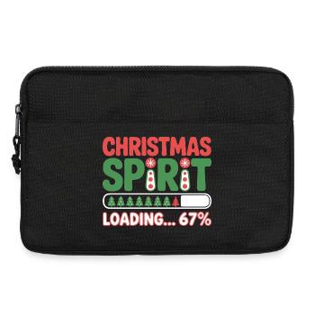 Christmas Spirit Loading 67% – Festive Humor - Sacoche pour ordinateur portable 13 pouces - noir - Devant
