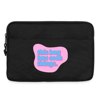 Funny Typography Design – This Bag Has Seen Things - Laptoptasche 13" - Schwarz - Vorne