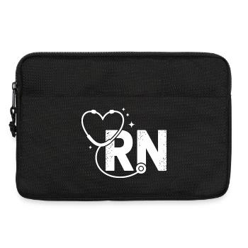 Herzloop RN logo with stars - Laptop bag 13" - black - Front