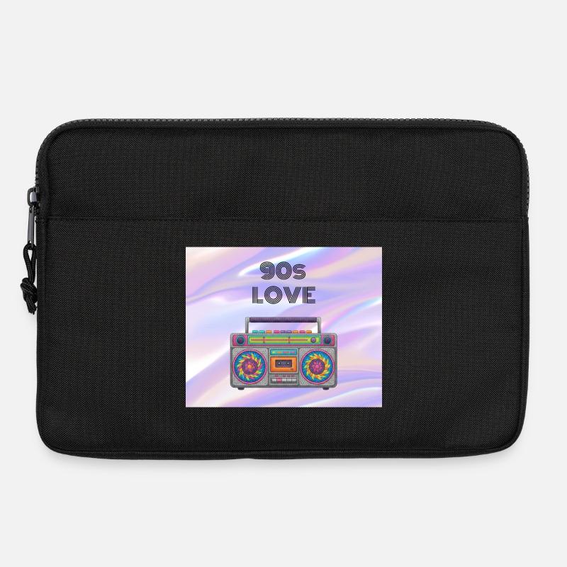 90s Liebe Boombox - Laptoptasche 13" - Schwarz