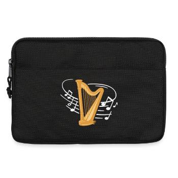 Harpe Partition Harpiste Harpiste Orchestre - Sacoche pour ordinateur portable 13 pouces - noir - Devant