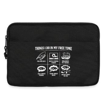 Things I Do In My Free Time Bass Fishing - Laptop bag 13" - black - Front