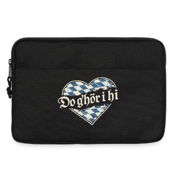 Do g’hör i hi – Bayerisches Herz Dialekt - Laptoptasche 13" - Schwarz - Vorne