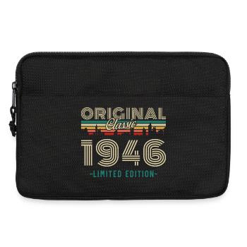 1946 Vintage Rétro Cadeau D'anniversaire - Sacoche pour ordinateur portable 13 pouces - noir - Devant