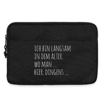 J’arrive lentement à l’âge où tu peux le faire ici - Sacoche pour ordinateur portable 13 pouces - noir - Devant