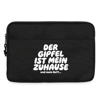 Der Gipfel ist mein Zuhause Spruch - Laptoptasche 13" - Schwarz - Vorne